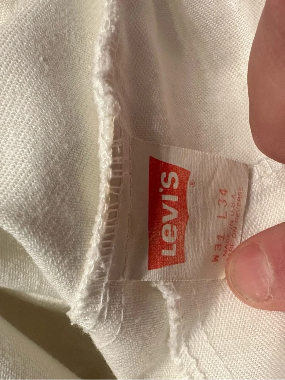 Levi's White Slim Straight Jeans